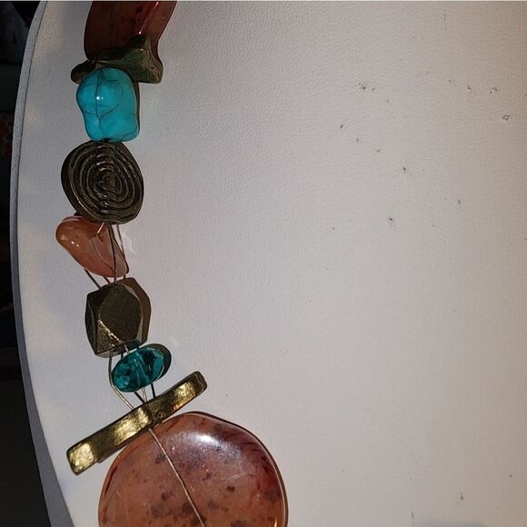 Chico's Elegant multicolor beaded necklace 17"+2" - Picture 7 of 10